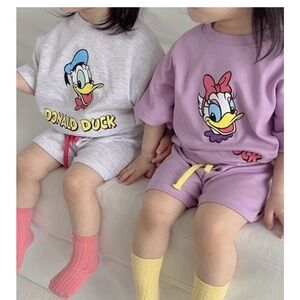 Donald Daisy Duck Kids Matching Set- Purple